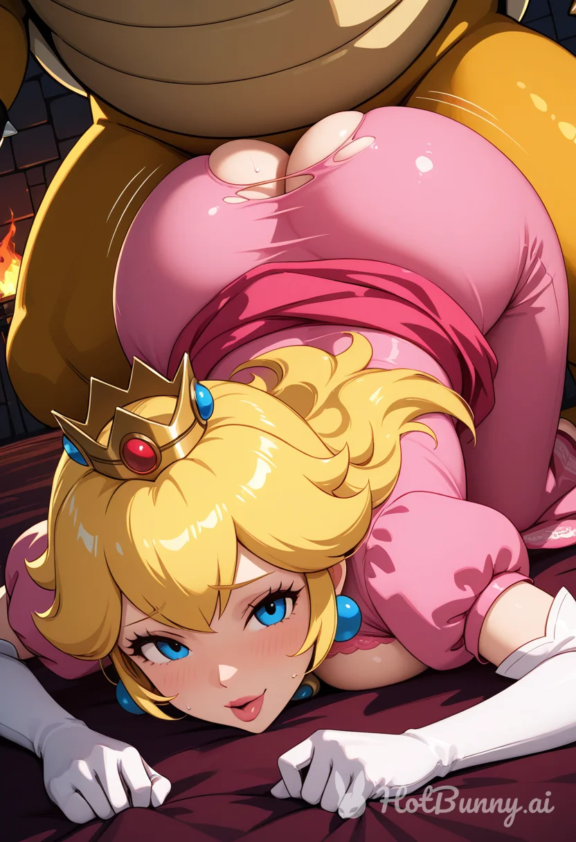 Princess Peach and Bowser Furry Doggystyle Ai Hentai