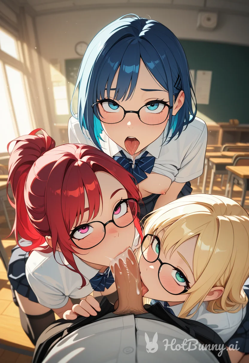 Harem Schoolgirl Blonde Ai Hentai
