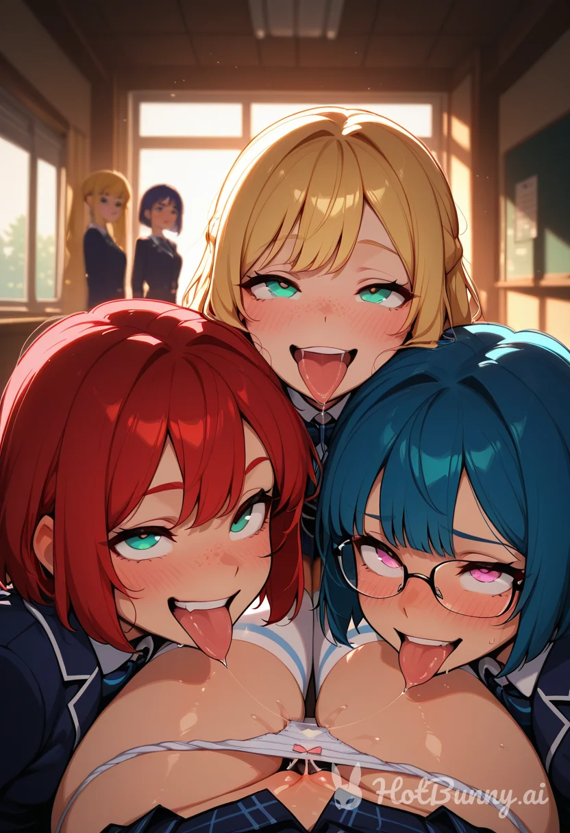 Harem Schoolgirl Blonde Ai Hentai