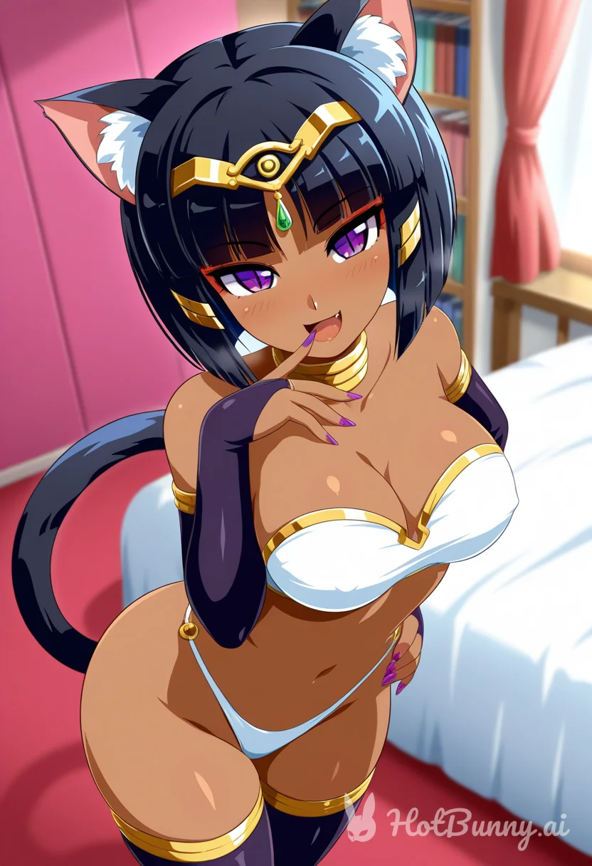 Cat Girl Ebony Swimsuit Ai Hentai