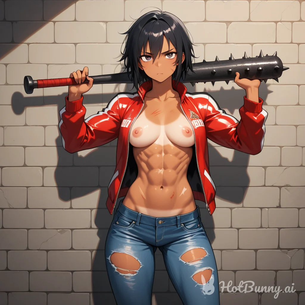 Ebony Muscle Girl Tomboy Ai Hentai