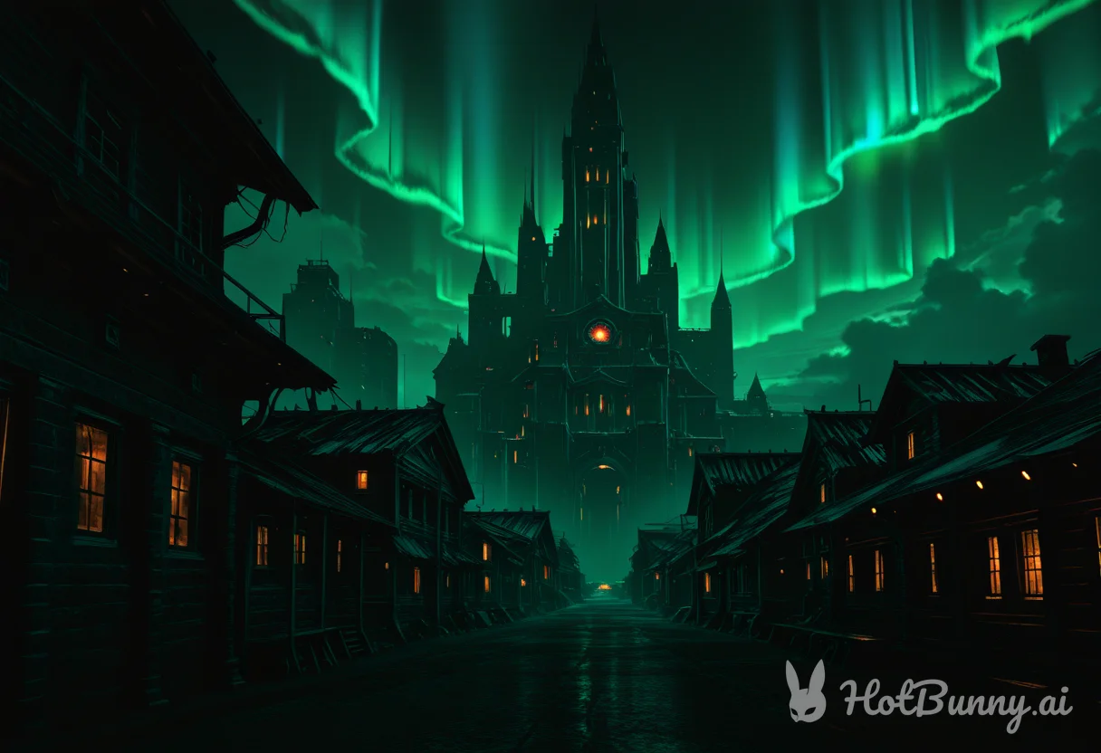 black spires...