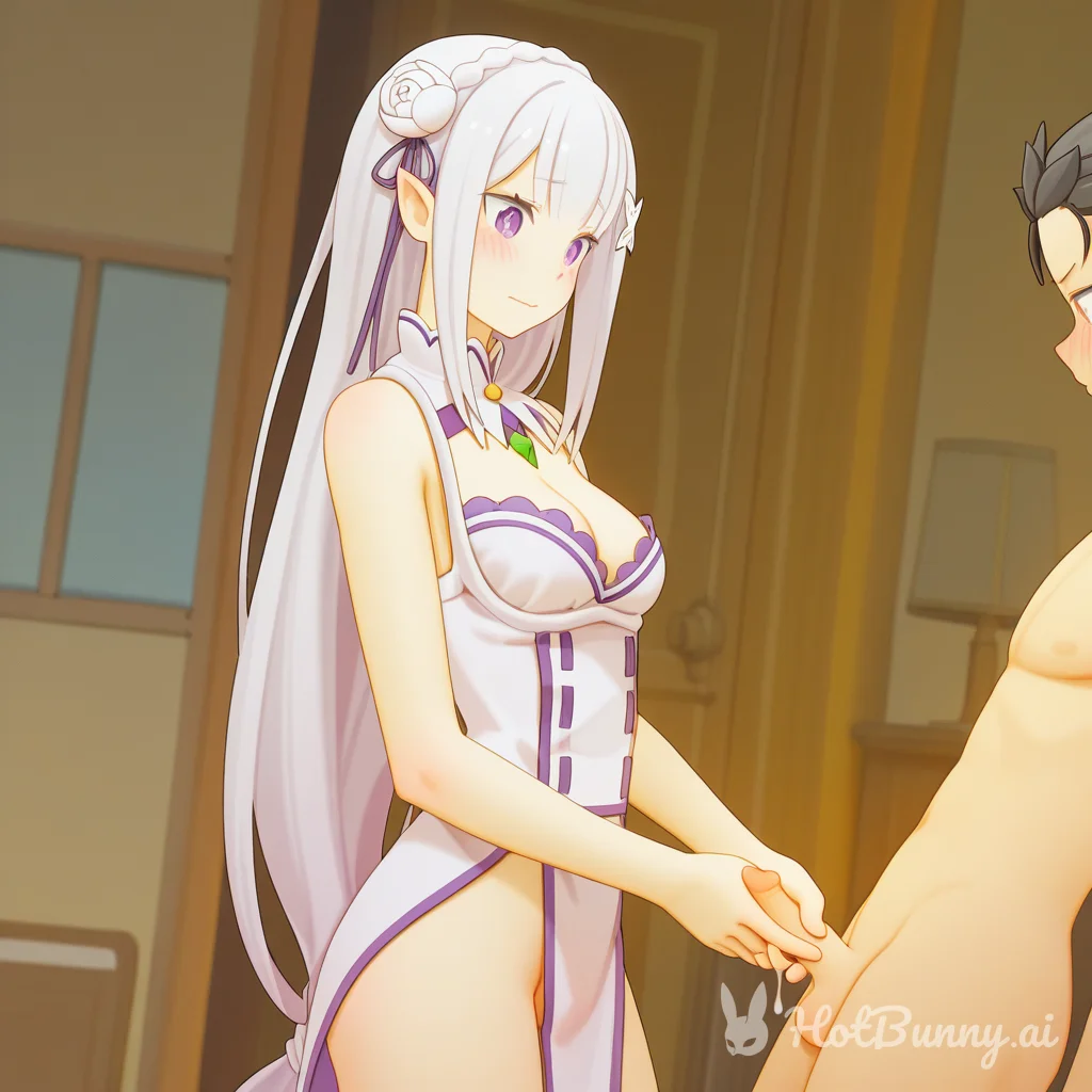 Emilia from Re Zero Elf Ai Hentai