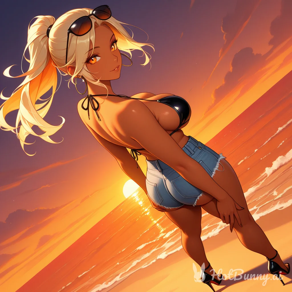 Ebony Vtuber Swimsuit Ai Hentai