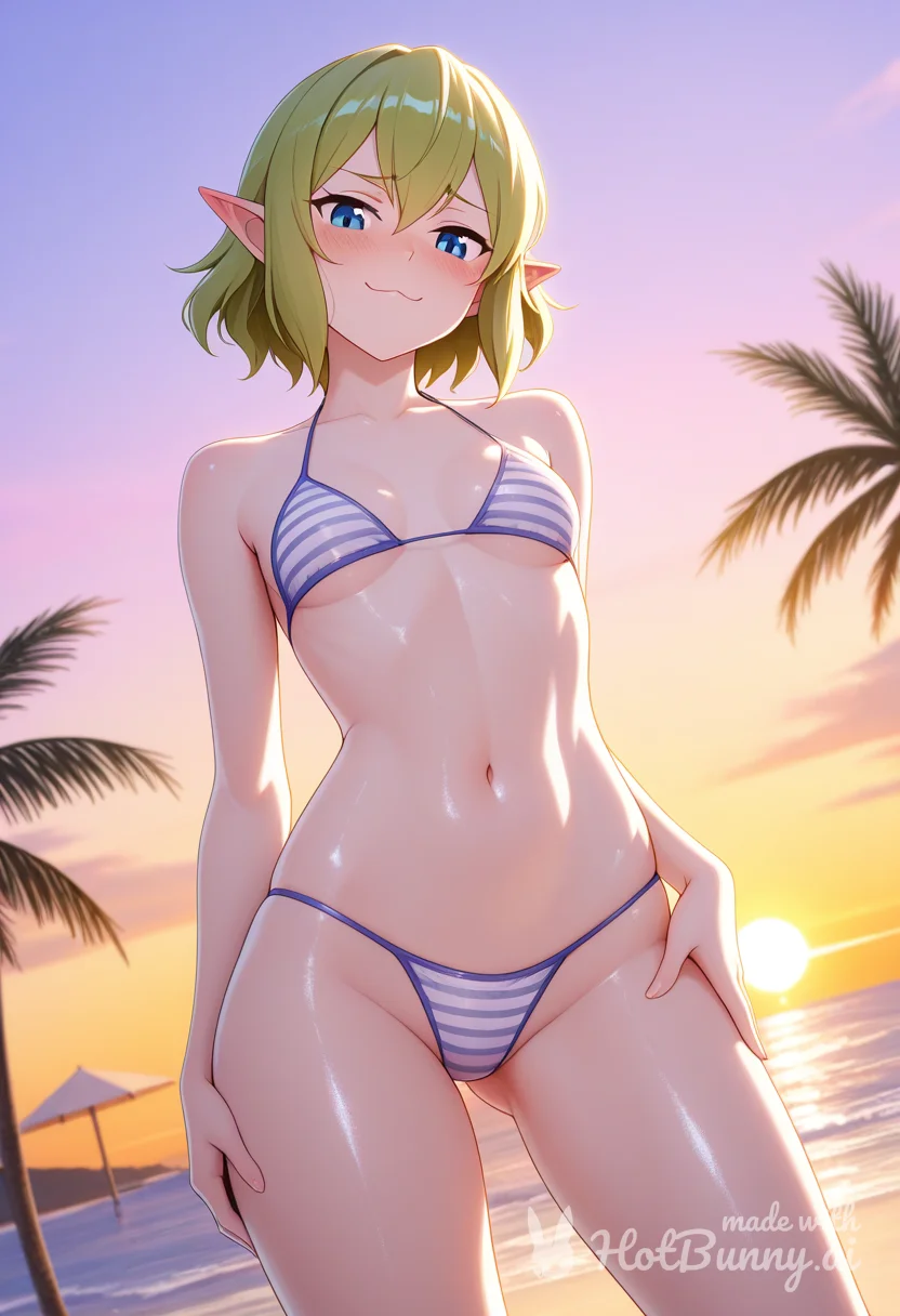 Elf Swimsuit Blonde Ai Hentai